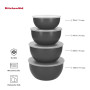 Набір мисок з кришкою KitchenAid Coreline, 4 шт, 355/591/828/1065 мл (KQG176OSCGG)