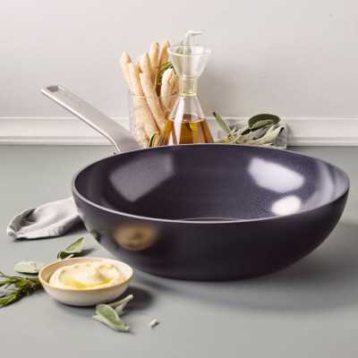 Вок GreenPan Evolution, 28 см, 3,6 л з керамічним покриттям, чорний (CC006388-001)