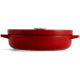 Сотейник чавунний з кришкою KitchenAid, 26 см, 2,77 л, червоний (CC009009-001)