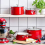 Каструля з кришкою KitchenAid Steel Core, 24 см, 6 л, червоний (CC003270-001)