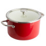 Каструля з кришкою KitchenAid Steel Core, 24 см, 6 л, червоний (CC003270-001)