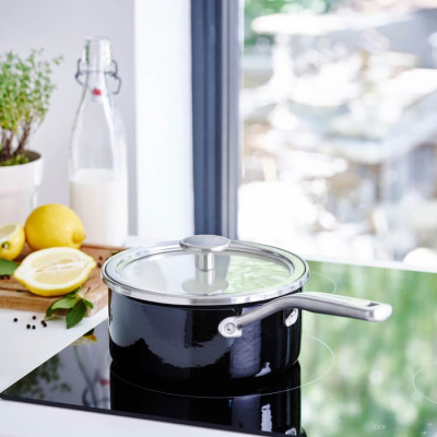 Ківш з кришкою KitchenAid Steel Core, 20 см, 2,4 л, чорний (CC003288-001)
