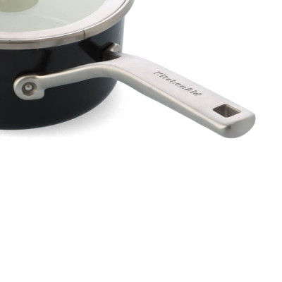 Ківш з кришкою KitchenAid Steel Core, 20 см, 2,4 л, чорний (CC003288-001)