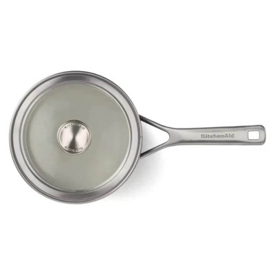 Ківш з кришкою KitchenAid Steel Core, 16 см, 1,3 л, матовий чорний (CC005997-001)