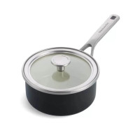 Ківш з кришкою KitchenAid Steel Core, 16 см, 1,3 л, матовий чорний (CC005997-001)
