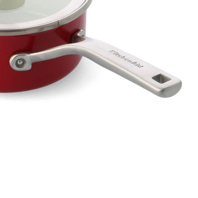Набір посуду KitchenAid Steel Core, 8 предметів, 16/20/24 см, 1,3/3,7/6 л, червоний (CC004920-001)