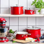Набор посуды KitchenAid Steel Core, 10 предметів, 16/18/20/24 см, 1,3/2/3,7/6 л, червоний (CC004921-001)