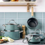 Набір посуду GreenPan Mayflower, 9 пр, 16/18/20/24 см, 1,5/2,1/3,1/5,7 л, л, з керам. покриттям (CC004756-001)