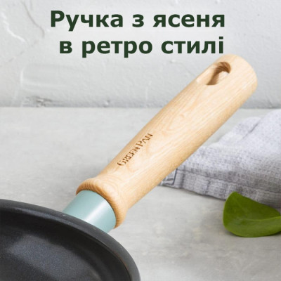 Сковорода GreenPan Mayflower, 28 см з керамічним покриттям, небесно-голубий (CC001669-001)