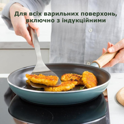 Сковорода GreenPan Mayflower, 28 см з керамічним покриттям, небесно-голубий (CC001669-001)