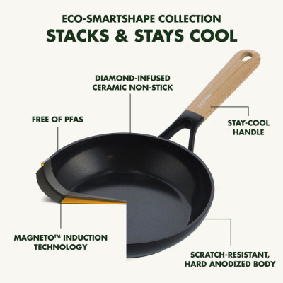 Сковорода GreenPan Eco Smartshape, 20 см з керамічним покриттям (CC006445-001)