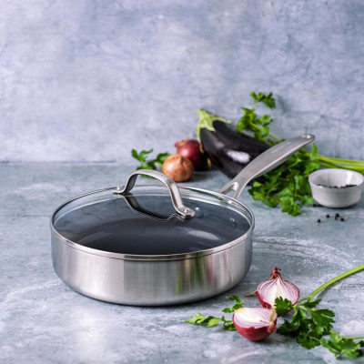 Сотейник з кришкою GreenPan Geneva, 24 см, 2,6 л з керамічним покриттям (CC004782-001)