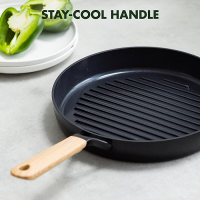 Сковорода-гриль GreenPan Eco Smartshape, 28 см з керамічним покриттям (CC006449-001)