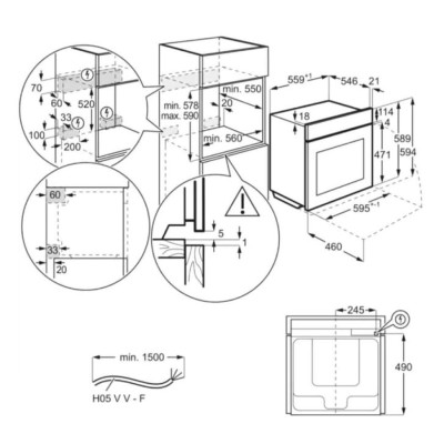 Духовой шкаф электрический Electrolux EOF5F50BX