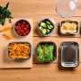 Контейнер для зберігання з нержавіючої сталі Bergner Go Lovers, 1,25 л, прямокутний (BG-36311-GY)