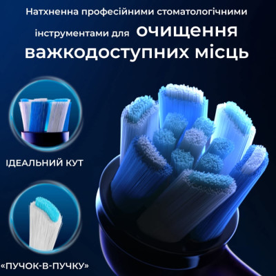 Насадка для електричної зубної щітки BRAUN Oral-B iO RB CBF-4 Ultimate Clean Чорні (8)
