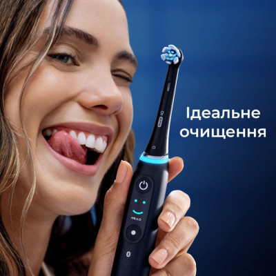 Насадка для електричної зубної щітки BRAUN Oral-B iO RB CBF-4 Ultimate Clean Чорні (8)