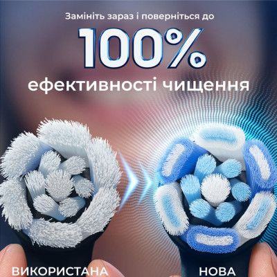 Насадка для електричної зубної щітки BRAUN Oral-B iO RB CBF-4 Ultimate Clean Чорні (8)