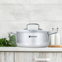Каструля з кришкою Bergner Steelblue, 20 см (BG-33221-BL)
