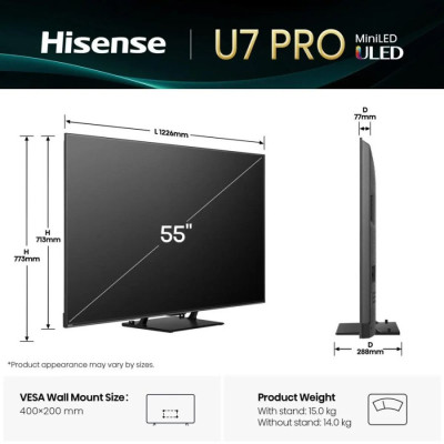 Телевізор Hisense MiniLED 55U7Q PRO