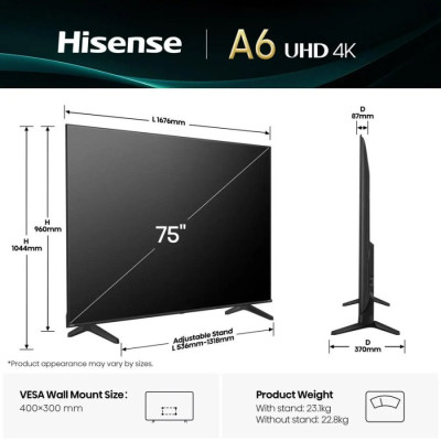 Телевізор Hisense LED 75A6Q