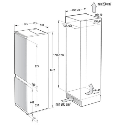 Холодильник вбудований GORENJE NRKI517E41