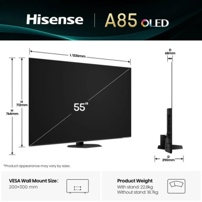 Телевізор Hisense OLED 55A85Q