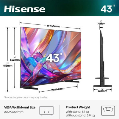 Телевізор Hisense QLED & DLED 43E7S