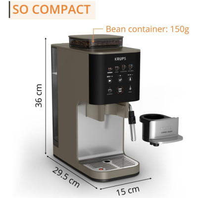 Кавомашина вузька KRUPS Coffee Crush Experience SA 403BE0