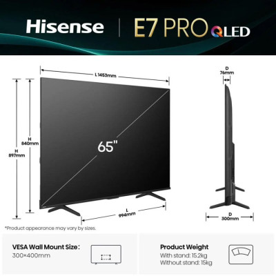 Телевізор Hisense QLED 65E7Q PRO