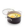 Каструля з кришкою KitchenAid АС, 20 см, 3,11 л, з керам покриттям, матовий чорний (CC010147-001)