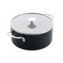 Каструля з кришкою KitchenAid АС, 24 см, 4,91 л, з керам покриттям, матовий чорний (CC010162-001)