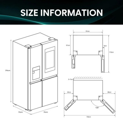 Холодильник багатодверний HISENSE RS9P628GPFE (BCD-628WY)