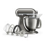 Кухонна машина KitchenAid Artisan Plus 4,7 л 5KSM50PKVEMS з відкидним блоком, срібний медальйон
