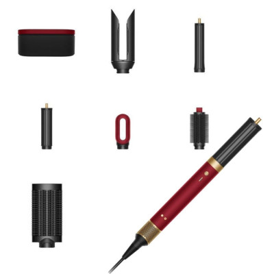 Стайлер Dyson HS09 Airwrap Co-anda2x Multi Hair Styler Straight+Wavy Red Velvet/Gold (176955-01)