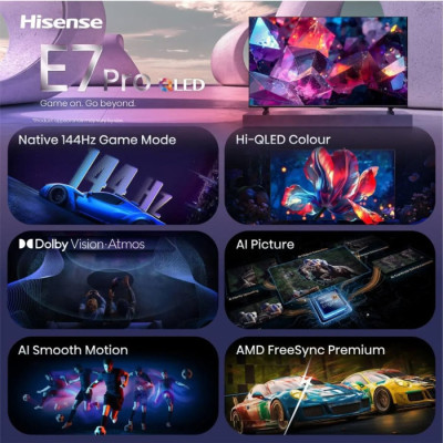Телевізор Hisense QLED 43E7S PRO