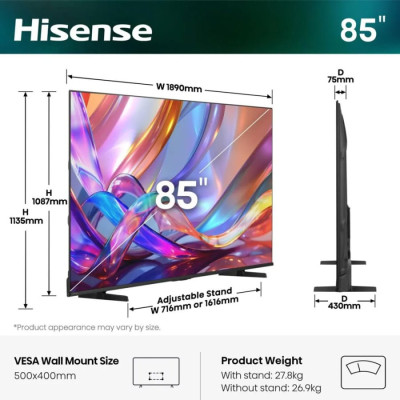 Телевізор Hisense QLED 85E7S