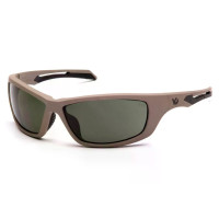 Окуляри Venture Gear Tactical Howitzer Tan (forest gray) Anti-Fog, чорно-зелені в пісочній оправі
