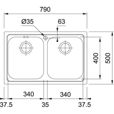 Мийка Franke Logica LLL 620-79 (101.0381.839) декор