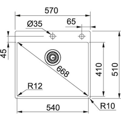 Мийка Franke BXX 210-54 TL 127.0369.295