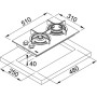Варильна поверхня Franke FHCR 302 2G HE BK C 106.0374.278