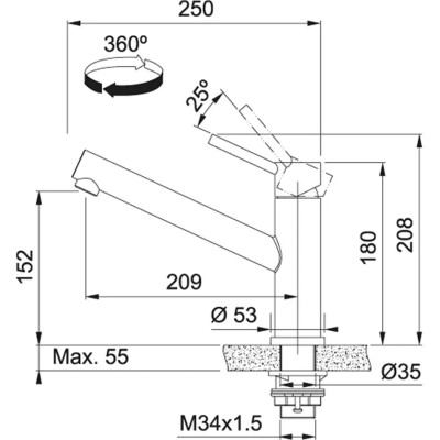 Змішувач Franke Orbit 115.0569.290