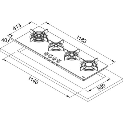 Варильна поверхня Franke FHCR 1204 3G TC HE XA C 106.0496.078