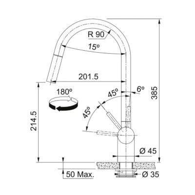 Змішувач Franke Leda Neo Pull Down 115.0590.047