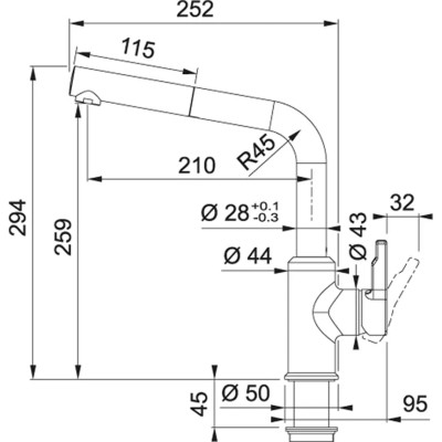 Змішувач Franke Urban 115.0595.091 онікс