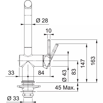 Змішувач Franke Active L 115.0653.385 сірий камінь