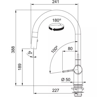 Змішувач Franke Active J 115.0653.404 чорний матовий