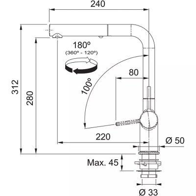 Змішувач Franke Active Twist 115.0653.505 сталь