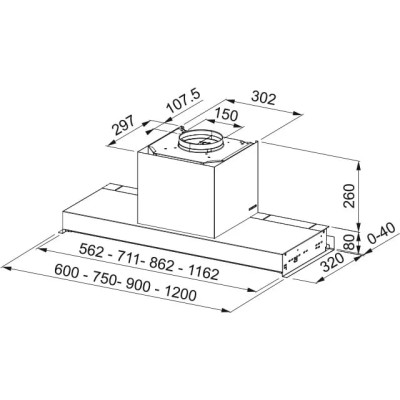 Витяжка Franke FSTS DRIP FREE 90 X 305.0702.607 нержавіюча сталь