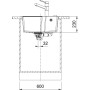 Мийка Franke UBG 610-56 114.0716.705 сірий сланець